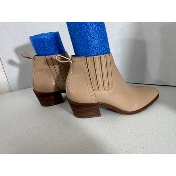 "LUCKY BRAND" Leather Slip On Booties Sz 7 Western Cowgirl Rodeo Country Girl - Picture 9 of 14